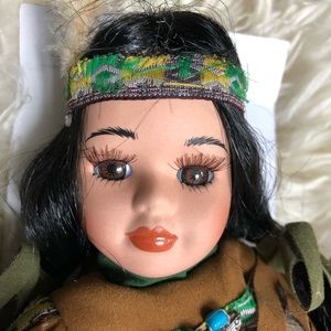 New Kinnex Heirloom Native  Porcelain Doll Little Cubs